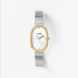 Breda silver & gold jane watch with extra links